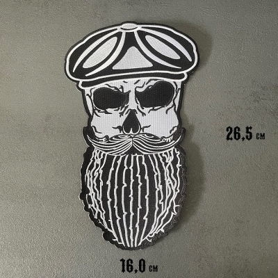 Totenkopf Aufnäher | Old Skull Brothers Patch | groß